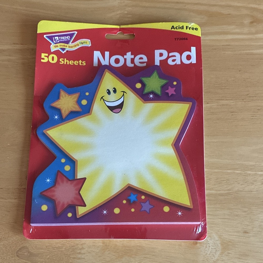 TREND T-72066 Star Note Pad, 50 Sheets, Acid Free, MPN T72066